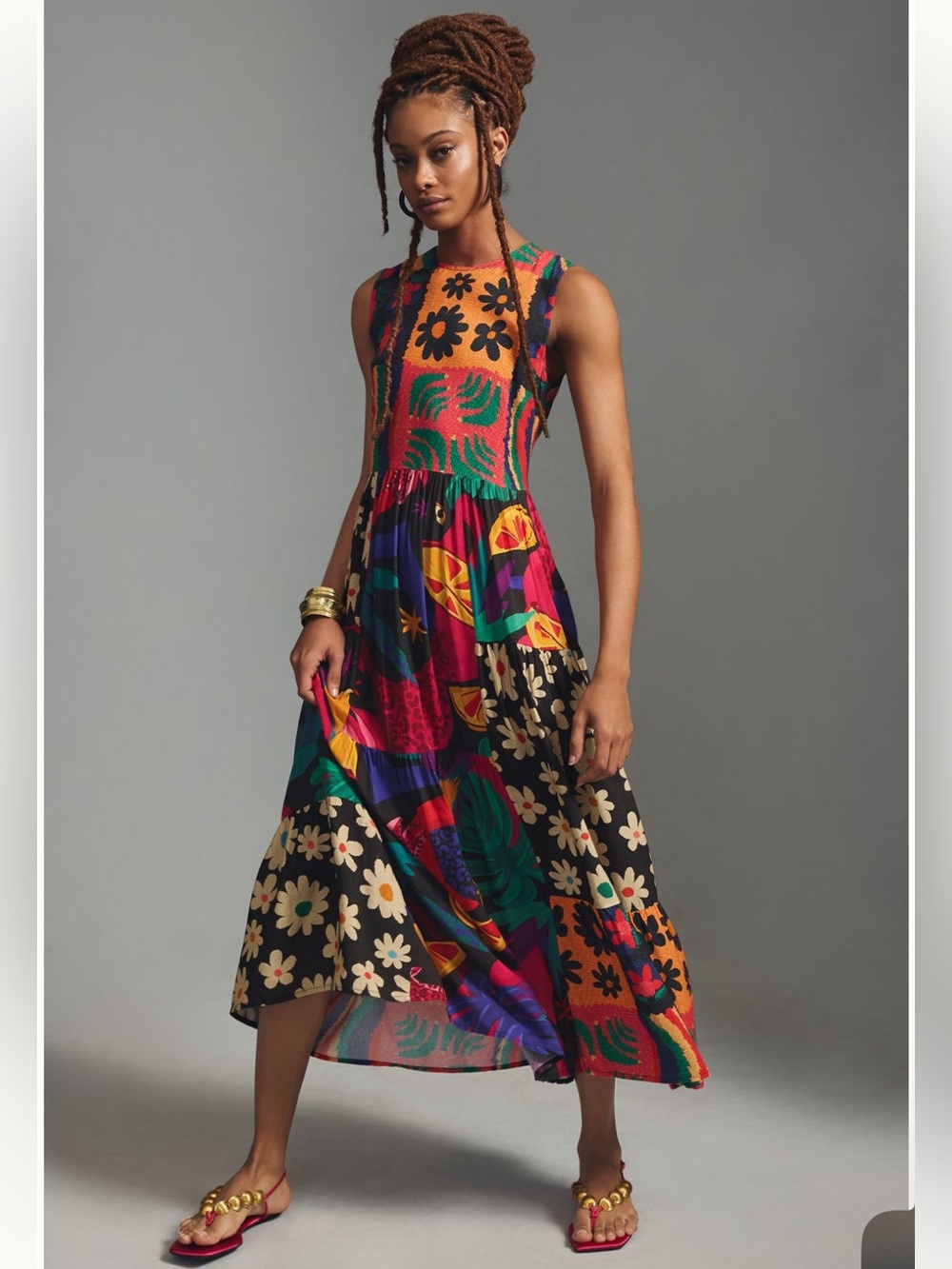 Farm Rio Pop Print A-Line Dress XL - Picture 2 of 16